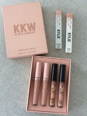 KKW Beauty X Kylie Cosmetics Metal Matte Liquid Lipstick Lipgloss Bundle